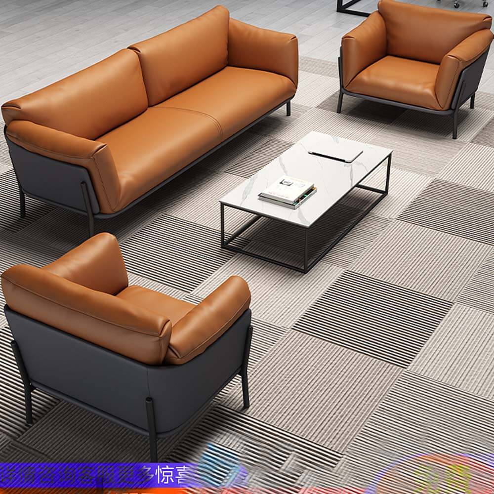 2021 New Creative Fashion Sofa Leather Simple Modern Reception Office Leisure Reception Real Genuine Leather Sofas 