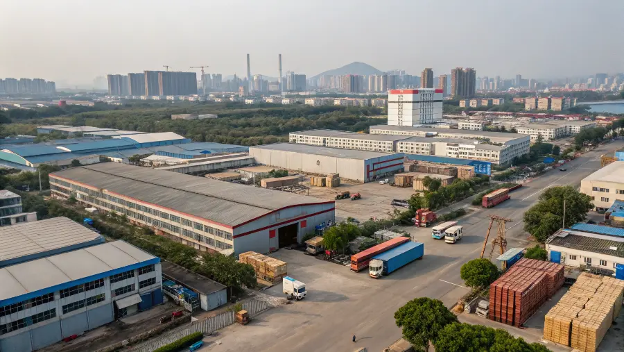 A bustling scene inside the Lecong International Furniture Exhibition Center