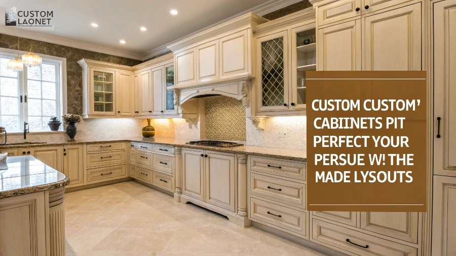 A stunning custom kitchen perfectly integrated into a room with angled walls and high ceilings