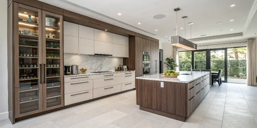 A beautifully designed, highly functional kitchen with perfectly integrated custom cabinets